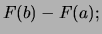 $\displaystyle x -\int_{-\infty}^a\!f(x)\,$