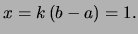 $\displaystyle x =
\int_{a}^{b}\!f(x)\,$