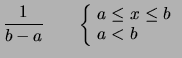 $\displaystyle f(x\,\vert\,{\cal K}(a,b))$