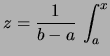 $\displaystyle \int_{-\infty}^{x}\!f(z)\,$
