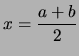 $\displaystyle \int_{a}^{b}\!\frac{x}{b-a}\,$