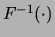 $\displaystyle x_R = F^{-1}(R)\,,$
