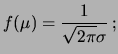 $ X=\mu$