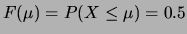 $ x=\mu$
