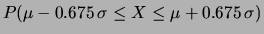 $\displaystyle P(-0.5\le Z \le 1.0) = 0.19146 + 0.34134 = 0.53280\,.$