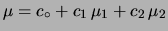 $ Y=c_\circ
+ c_1\, X_1 + c_2\, X_2$
