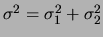 $ \mu = c_\circ + c_1\, \mu_1 + c_2\, \mu_2$