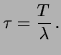 $ \lambda = r\,T$