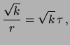 $\displaystyle \frac{k}{r^2}$