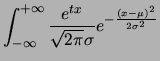 $\displaystyle G(t\,\vert\,{\cal N}(\mu,\sigma))$