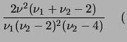 $\displaystyle \frac{\nu_2}{\nu_2-2} \hspace{0.5cm} ($