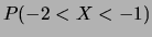 $ P(X < 0)$