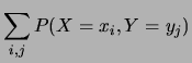 $\displaystyle \sum_{i=1}^{n_R}f(x_i,y_i) = 1\,.$