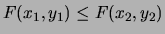 $\displaystyle F(x_k,y_l) = P(X\leq x_k,\, Y\leq y_l) =
\sum_{\begin{array}{l} x_i\leq x_k \\  x_j\leq x_l \end{array}} f(x_i,y_l),
$