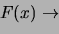 \begin{displaymath}\begin{array}{c} F(y) \\  \downarrow \end{array}\end{displaymath}
