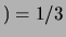 $ )=1/3$