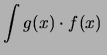 $\displaystyle \int g(x)\,
\left[ \int f(x,y)\,\mbox{d}y \right]\, \mbox{d}x$