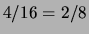 $ (2/16 + 6/16 + 2/16) = 5/8$