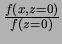 $ f(x\vert z=0)$