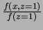 $ f(x\vert z=1)$