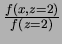 $ f(x\vert z=2)$