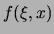 $ (\xi ,x)$