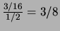 $ \frac{1/16}{1/2}=1/8$