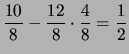 $\displaystyle 0\cdot \frac{5}{8} +
2\cdot \frac{2}{8} +
6\cdot \frac{1}{8}
= \frac{10}{8}$