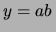 $\displaystyle y = \int_0^a\!\int_0^b k\,$