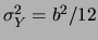 $ \sigma^2_X=a^2/12$