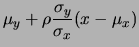 $\displaystyle \mu_{y\,\vert\,x}$
