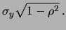 $\displaystyle \sigma_{y\,\vert\,x}$