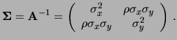 $ (1-\rho^2)/(\sigma_x^2\sigma_y^2)$