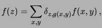 $\displaystyle \ g(x,y)=z$