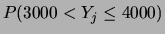 $ P(2000 < Y_j\le 3000)$
