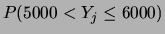 $ P(4000 < Y_j\le 5000)$