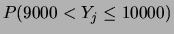 $ P(8000 < Y_j\le 9000)$