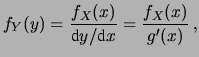 $ f_X(\cdot)$