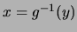 $ g(x)=y$