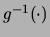 $ x=g^{-1}(y)$
