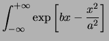 $\displaystyle f(z) = \int_{-\infty}^{+\infty}
\frac{1}{2\,\pi\,\sigma_X\sigma_...
...\frac{(x-\mu_X)^2}{2\,\sigma_X^2}
-\frac{(z-x-\mu_Y)^2}{2\,\sigma_Y^2}\right]\,$