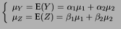 $\displaystyle [(Y-\mu_Y)(Z-\mu_Z)]\,.$