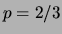 $ p=2/3$