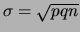 $ \mu=np$