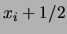 $\displaystyle \lim_{n\rightarrow\infty} F(x_i) = \int_{-\infty}^{x_i+1/2}
\frac{1}{\sqrt{2\pi}\sigma}
e^{-\frac{(x-\mu)^2}{2\sigma^2}} dx $