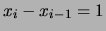 $\displaystyle \int_{x_i-1/2}^{x_i+1/2}
\frac{1}{\sqrt{2\pi}\sigma}
e^{-\frac{(x-\mu)^2}{2\sigma^2}} dx$