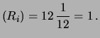 $\displaystyle (R_i) -6 = 0$