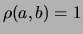 $ \rho(a,b)=0.5$