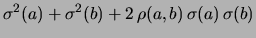 $\displaystyle \sigma^2(s)$