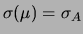 $ (X)=\mu_A$